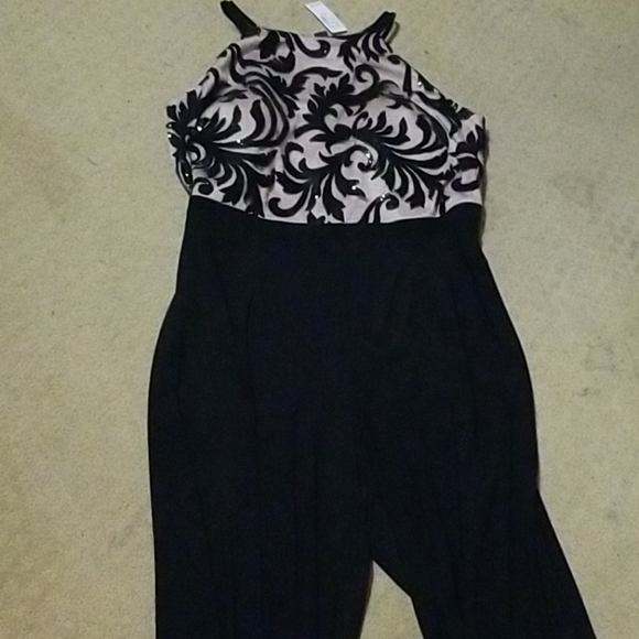 Dressy jumpsuit with lace and sequins bodice - Picture 4 of 9